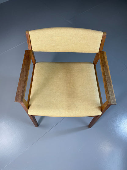 Vintage Mid Century Desk Elbow Chair Danish Teak Retro 1960s EB06348