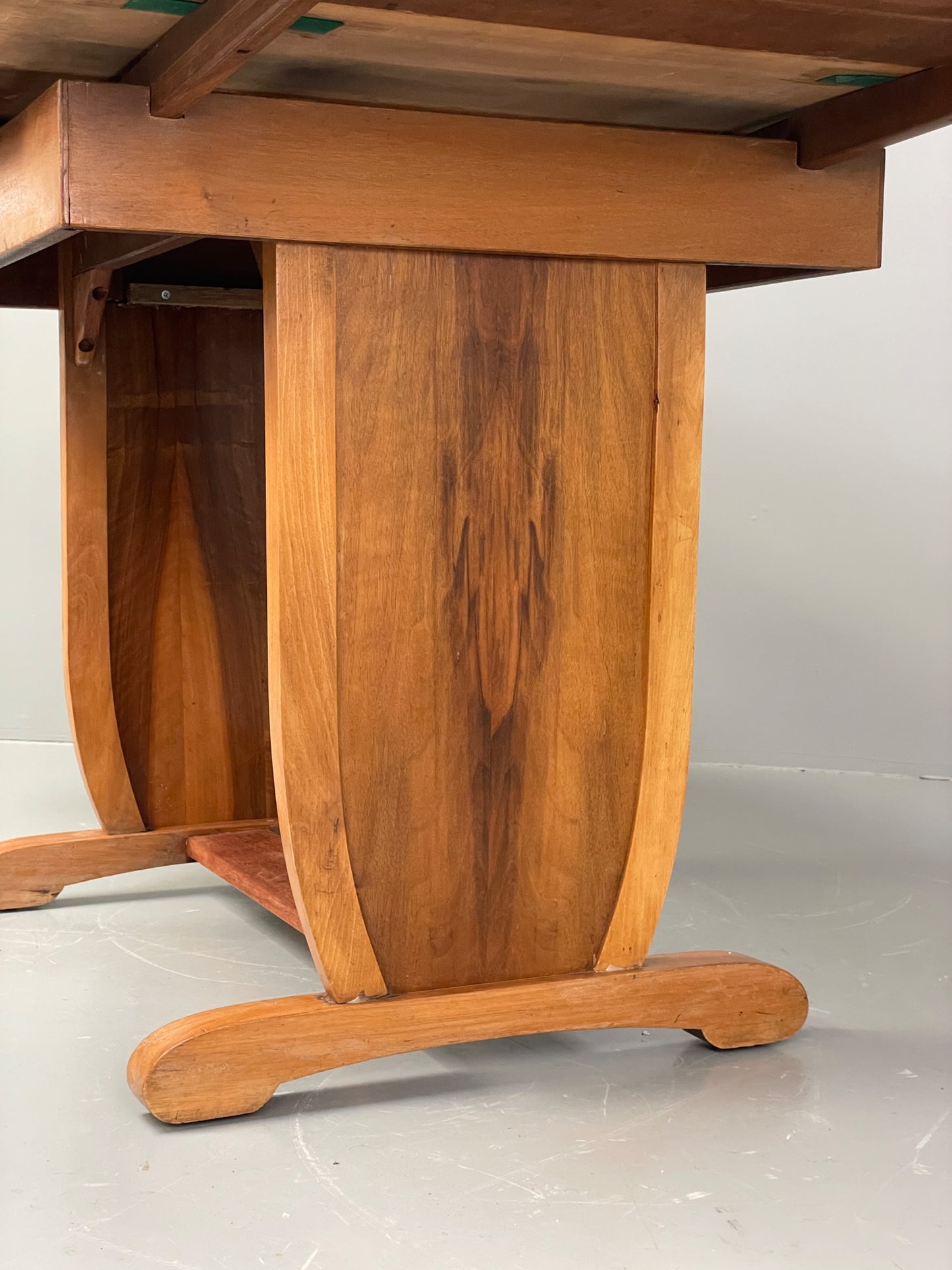 Art Deco Dining Table By Davant 1950s Walnut Extending Vintage Retro EB12216