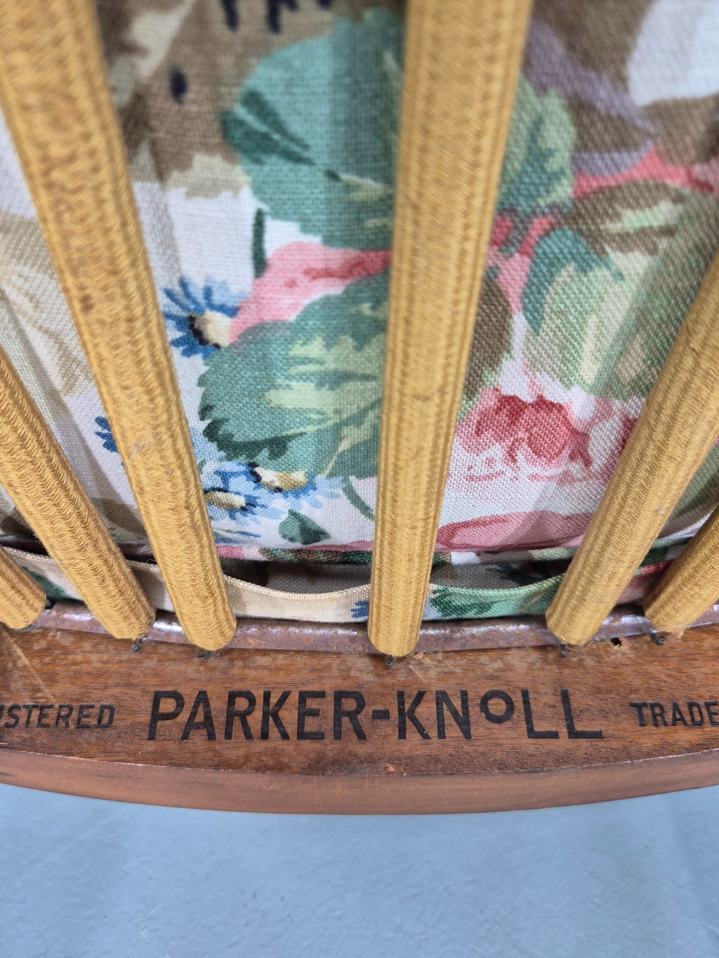 Vintage Parker Knoll Armchair in Floral Cotton Print 1950s Retro EB12536
