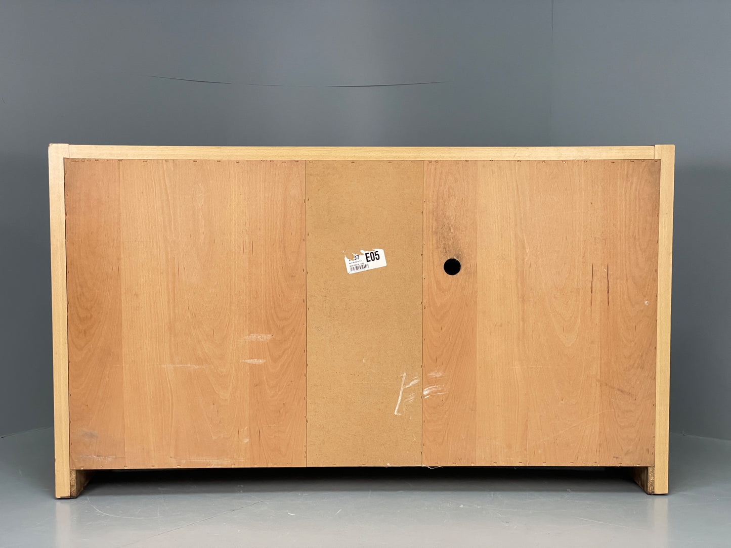 Contemporary Oak Sideboard Solid Doors Drawers Bi-fold Golden EB12287