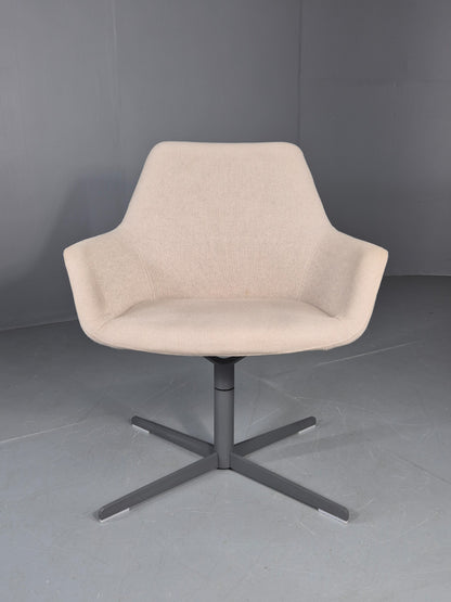 Vintage Swivel Tub Chair Hitch Mylius Modern Design Retro Cream EB12850