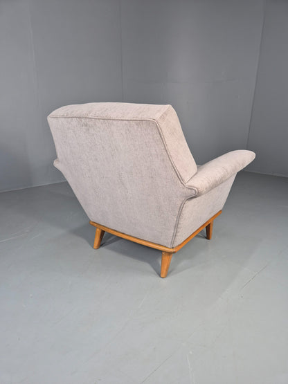Vintage Mid Century Lounge Chair New Upholstery Swedish 1960s Design EB11108