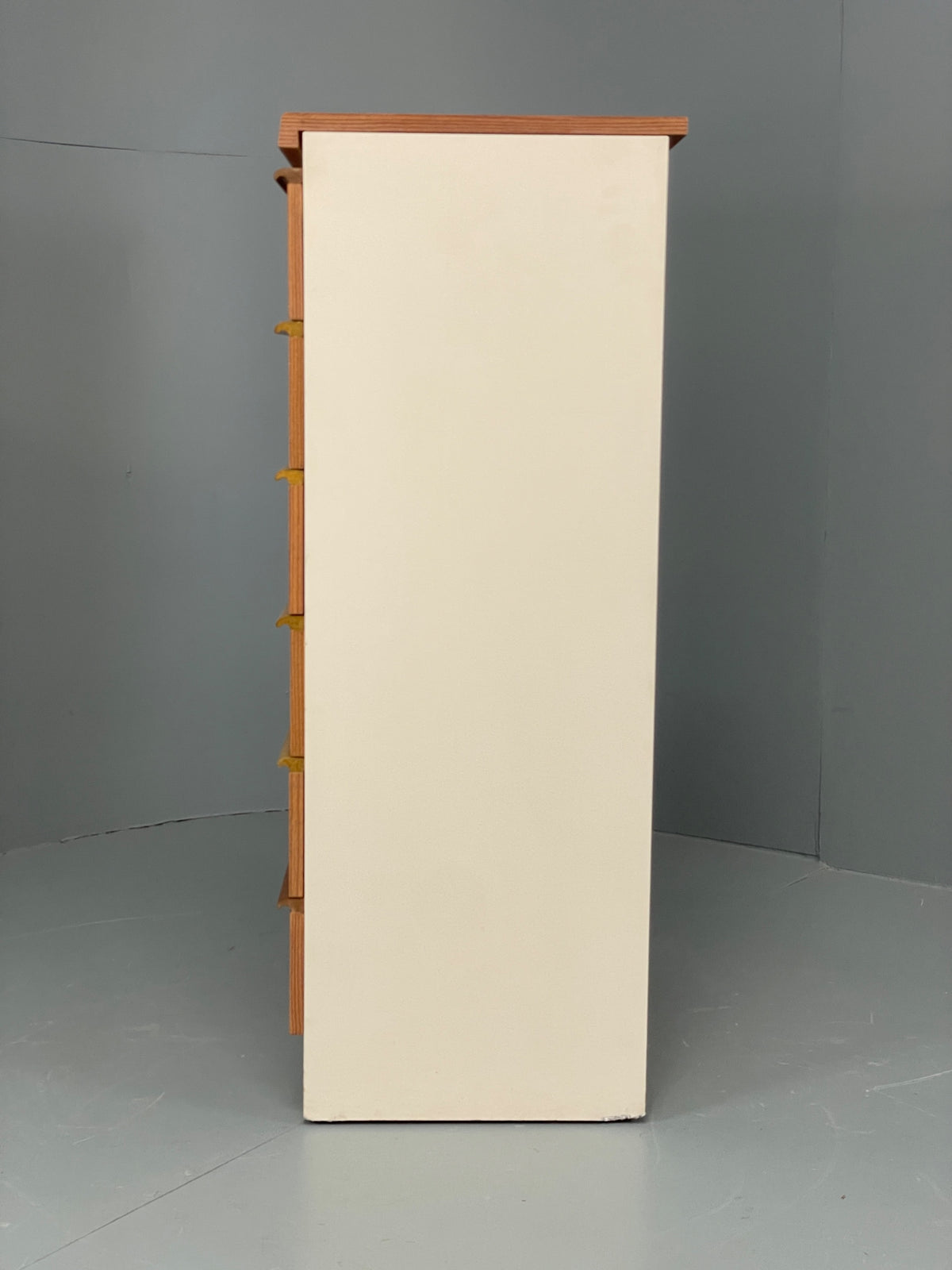 Vintage 1960s Teak Chest Of Drawers Tallboy Mid Century White Retro EB12959