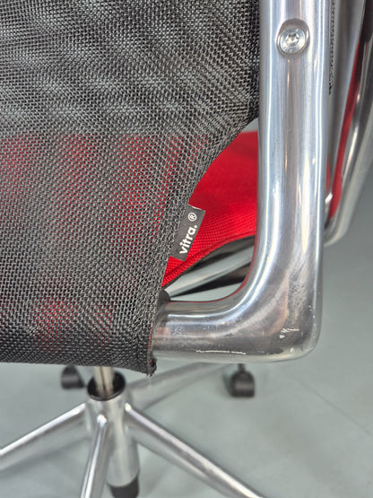 Vintage Vitra Media Office Chair Red and Black EB12256