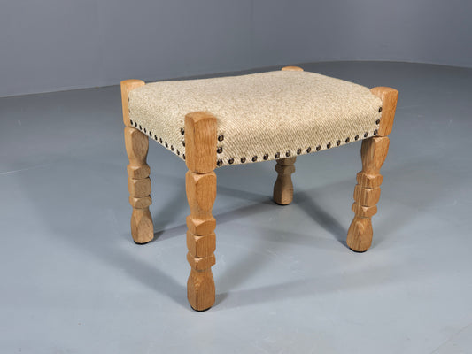 Vintage Henning Kjaernulf Style Footstool 1970s Retro EB12726