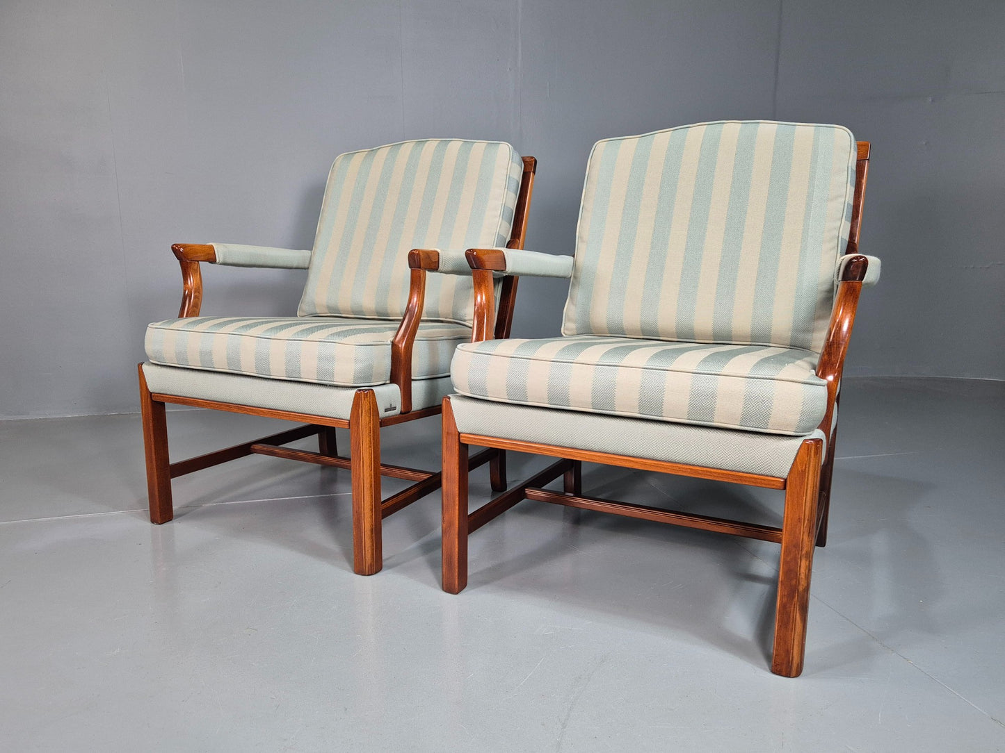 2 Vintage Arm Chairs Swedish Mid Century 1970s Broderna Andersson Retro EB07452