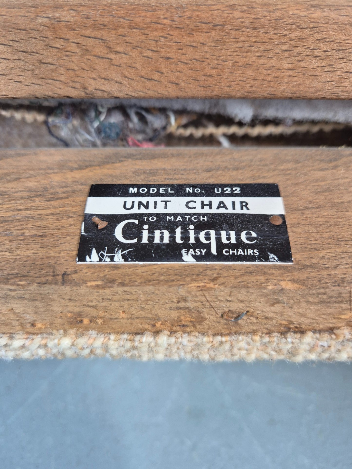 Vintage 1960s Easy Chair Cintique Model U22 Teak Mid Century Retro EB10233
