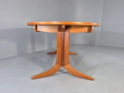 Vintage Oval Teak Dining Table Extending Parker Knoll 1980s Retro EB13140