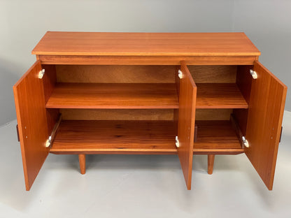 Vintage Teak Sideboard 1970s Retro Midcentury Shelving Chunky Handles EB12879
