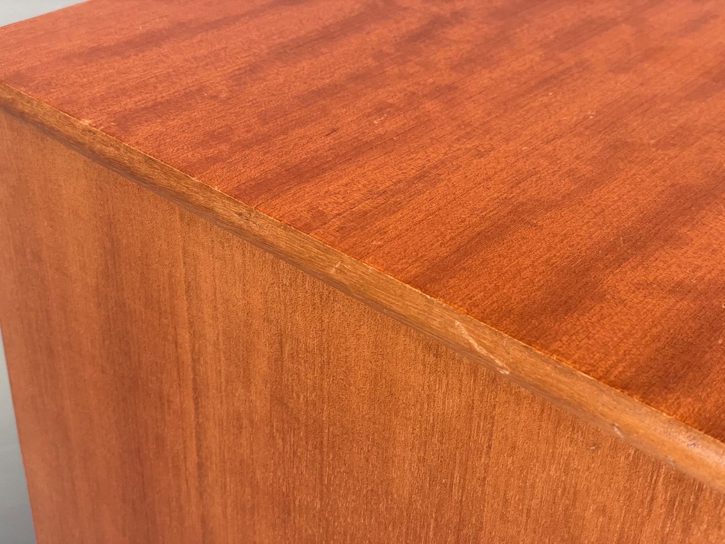 Vintage 1970s Bedside Cabinet Chest Of Drawers Cherry Wood Retro EB12296