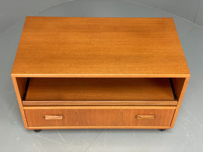 Vintage Teak Media Unit G Plan 1970s Sliding Shelf TV Unit EB12069
