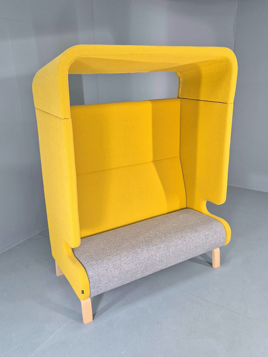 Vintage Materia Point Pod Sofa Swedish Yellow Bentwood Modern Design EB12868