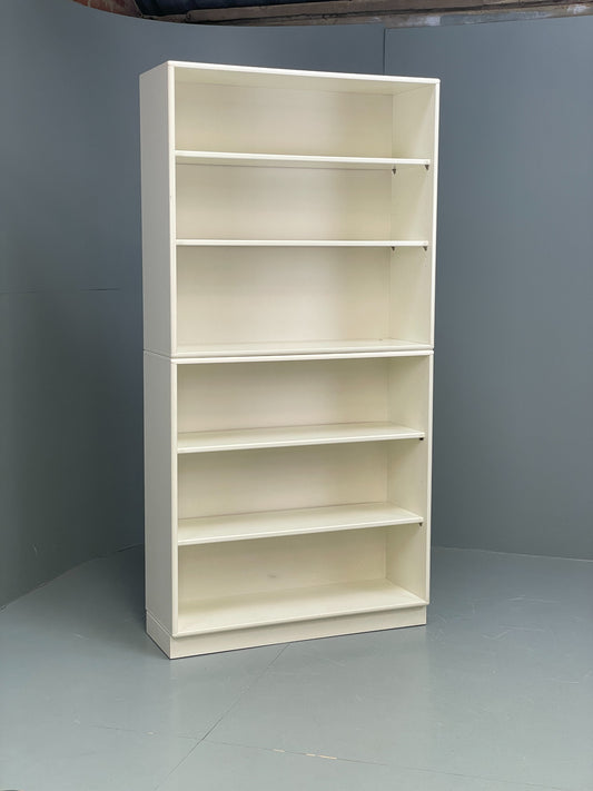 Vintage Tall White Bookcase 1980s By Hulsta Retro Record Storage EB12063