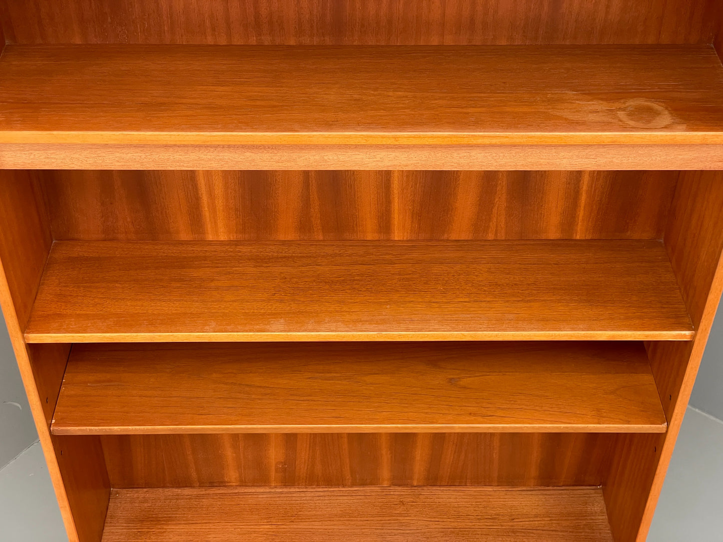 Vintage Teak Wall Unit Jentique 1970s Retro Shelving Glazed EB11972