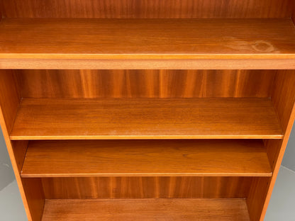 Vintage Teak Wall Unit Jentique 1970s Retro Shelving Glazed EB11972