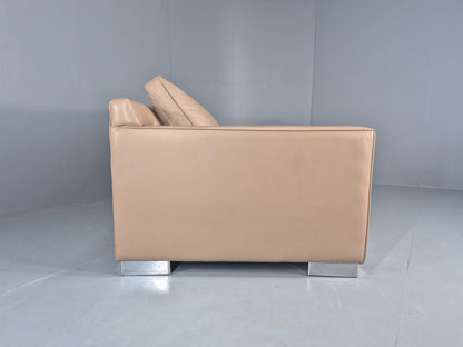 Modern Design 3 Seater Leather Sofa Moores Interiors Bespoke Quality EB11996
