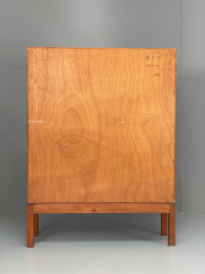 Vintage Bookcase Enham Military Glass Doors 1960s Midcentury Mahogany EB12609