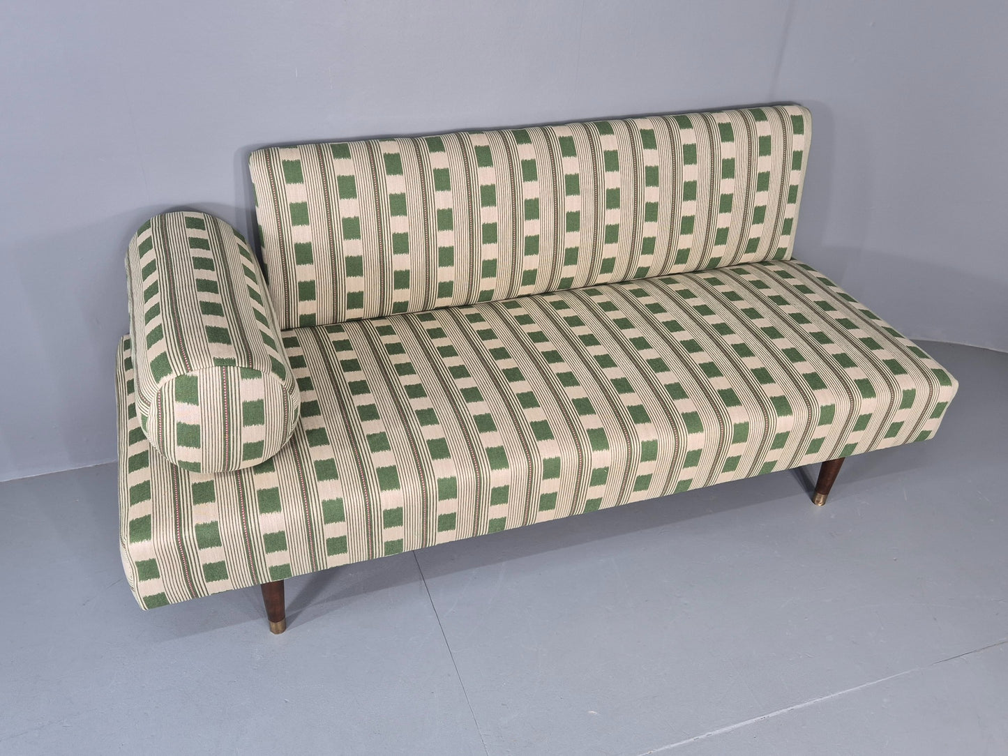 Vintage Danish Day Bed in Lost and Found New Upholstery 1950s Original EB12542