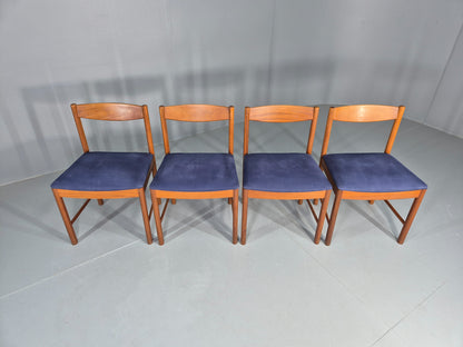 4 Mid Century Dining Chairs Teak Frame McIntosh 1970s Retro EB12161