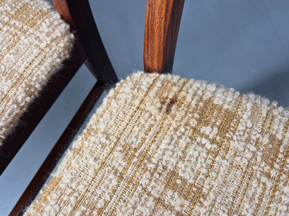 4 Vintage Midcentury Danish Dining Chairs Original 1970s Retro EB12119