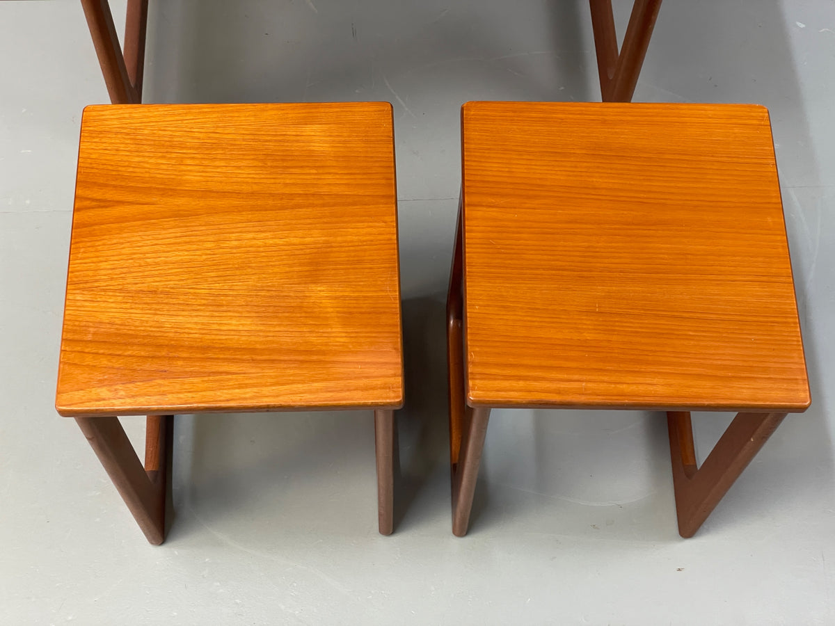 Vintage Teak Flip Table McIntosh Nesting Tables Mid Century 1960s EB12948
