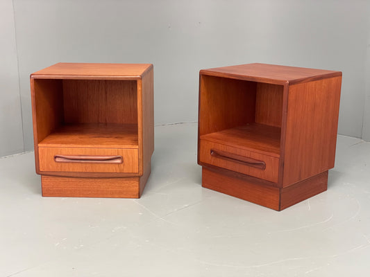 Vintage G Plan Bedside Cabinets Teak Mid Century Fresco 1960s Pair Retro EB12943
