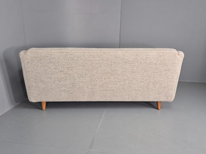 Vintage 3 Seater Midcentury Sofa 1960s Danish New Upholstery Retro EB12262