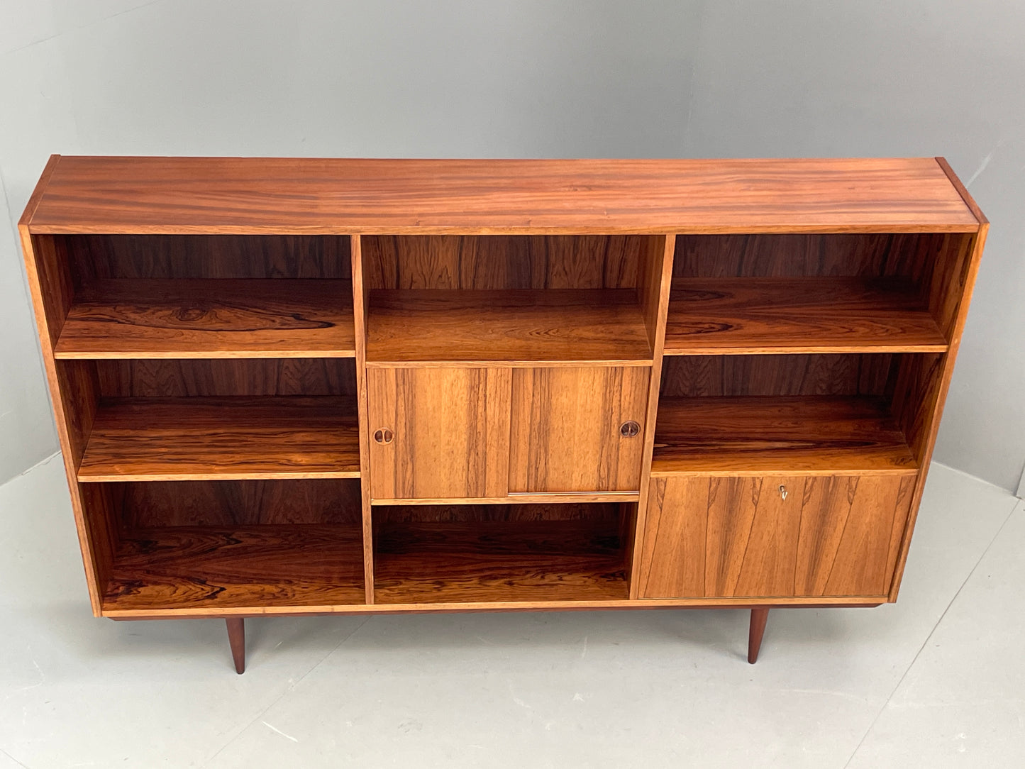 Vintage 1960s Shelving Unit Danish Mid Century Large Adjustable Retro EB12328