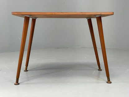 Vintage 1960s Side Table Spindle Legs Mahogany Ply Top Mid Century EB11880