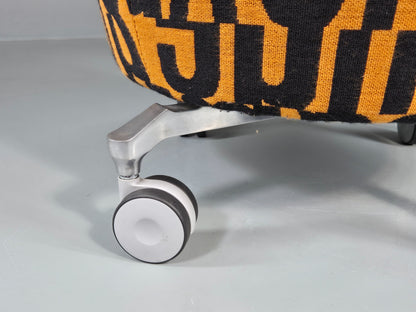 Vintage Orange Box Point Stool Wheely Fun Office Stools EB12237