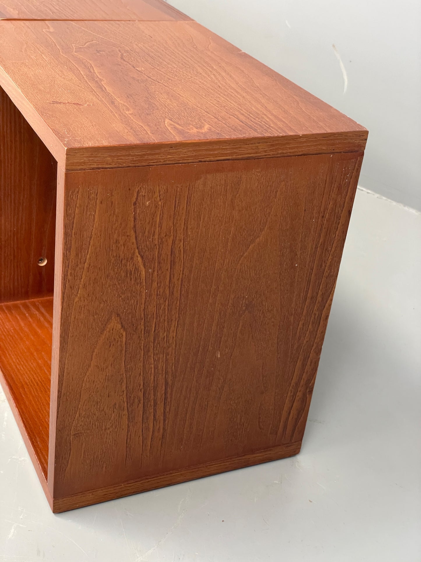 Floating Teak Cube Shelving Wall Mounted Custom Made Vintage Retro EB12300