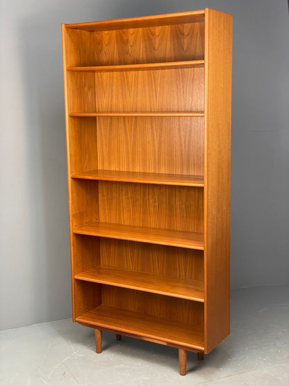 Vintage Danish Tall Teak Shelving Unit 1980s Retro Design EB7843 MWOO