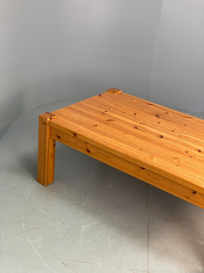 Large Vintage Scandinavian Solid Pine Coffee Table 1980s EB7840 MWOO