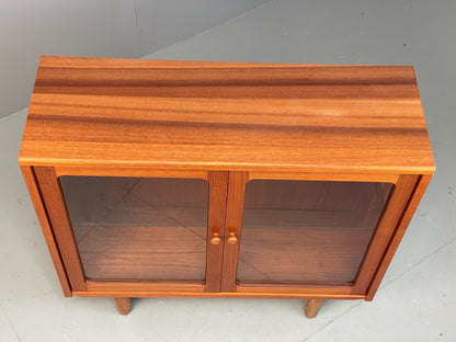 EB7520 Vintage G Plan Teak Glazed Cabinet Retro 1980s Mid Century MWOO