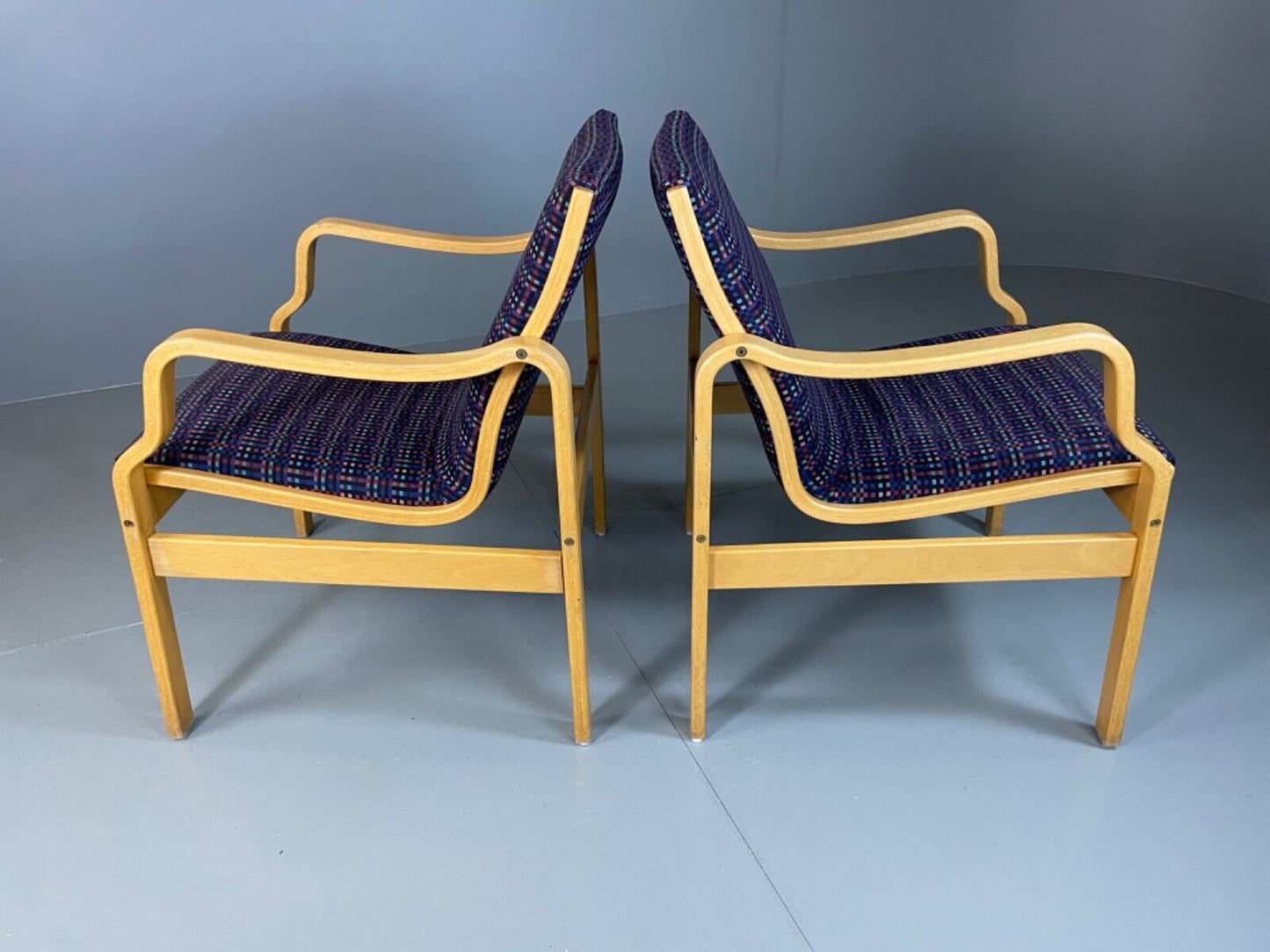 EB4879 Two Farstrup Bentwood Chairs, Aalto Style,  Retro, Vintage MCM  MBEN