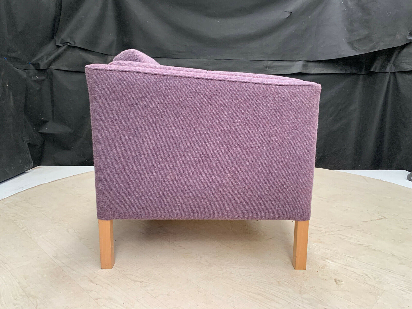 EB2674 Danish Purple Wool Two Seater Sofa Mid-Century Modern Lounge Seating M2SS