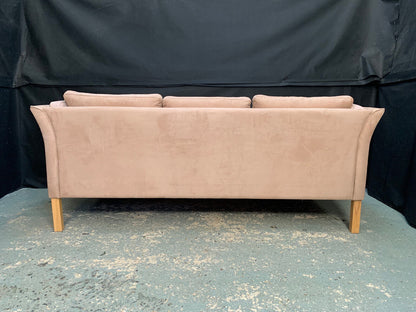 EB2146 Danish Hurup Faux Suede Three Seater Sofa MCM Vintage Retro M3SS