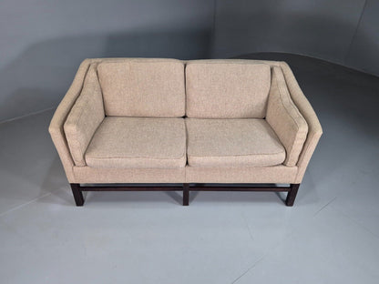 EB7459 Vintage Danish 2 Seat Sofa Cream Beige Wool Retro MCM M2SS