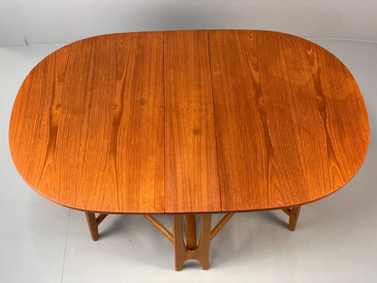 EB6848 Vintage Drop Leaf table in Teak and Beech by Bendt Winge Retro  MWOO