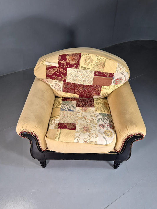 Vintage Lounge Chair Patchwork Ducal 1990s Retro EB7363 MNOR