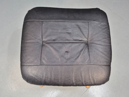 Vintage Danish Footstool Black Leather Bentwood 1980s Retro EB8641 MFOO