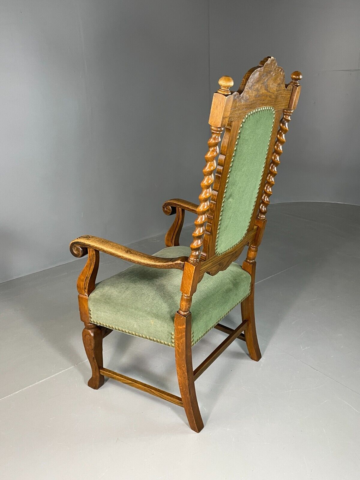 EB6699 Vintage Danish Lounge Chair 17th Century Style  Oak Antique Style VCLO