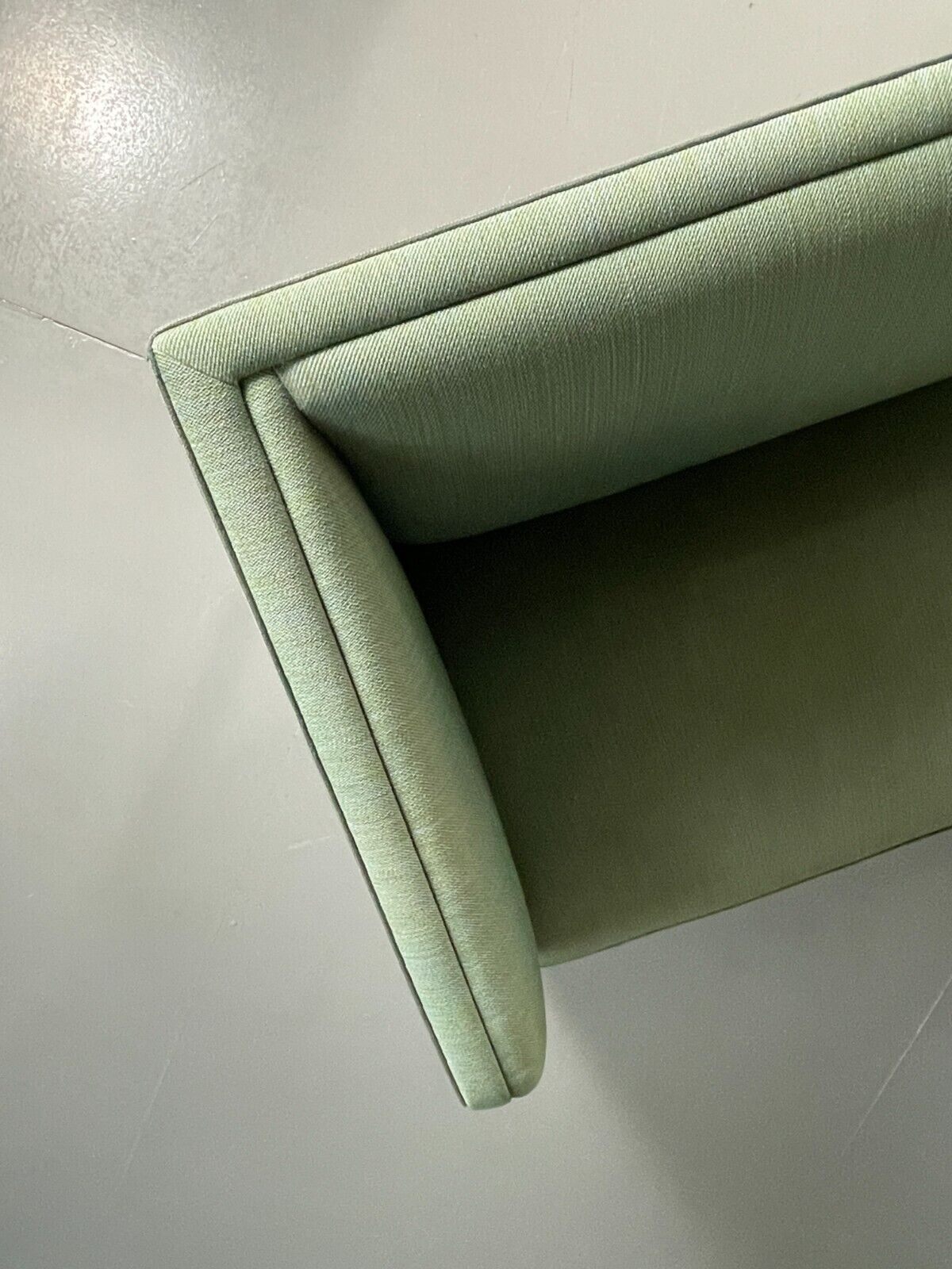 EB6932 Vintage Danish 2 Seat Sofa Green Wool Upholstery MCM Retro Art Deco M2SS