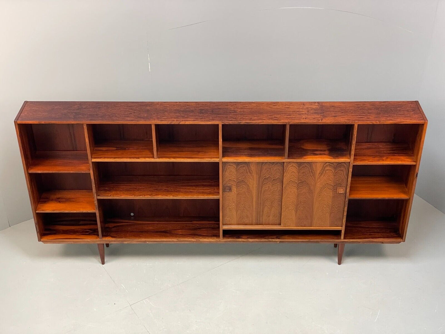 Midcentury Danish Wall Unit Large Vintage Shelving Cabinet  EB8715 MWOO