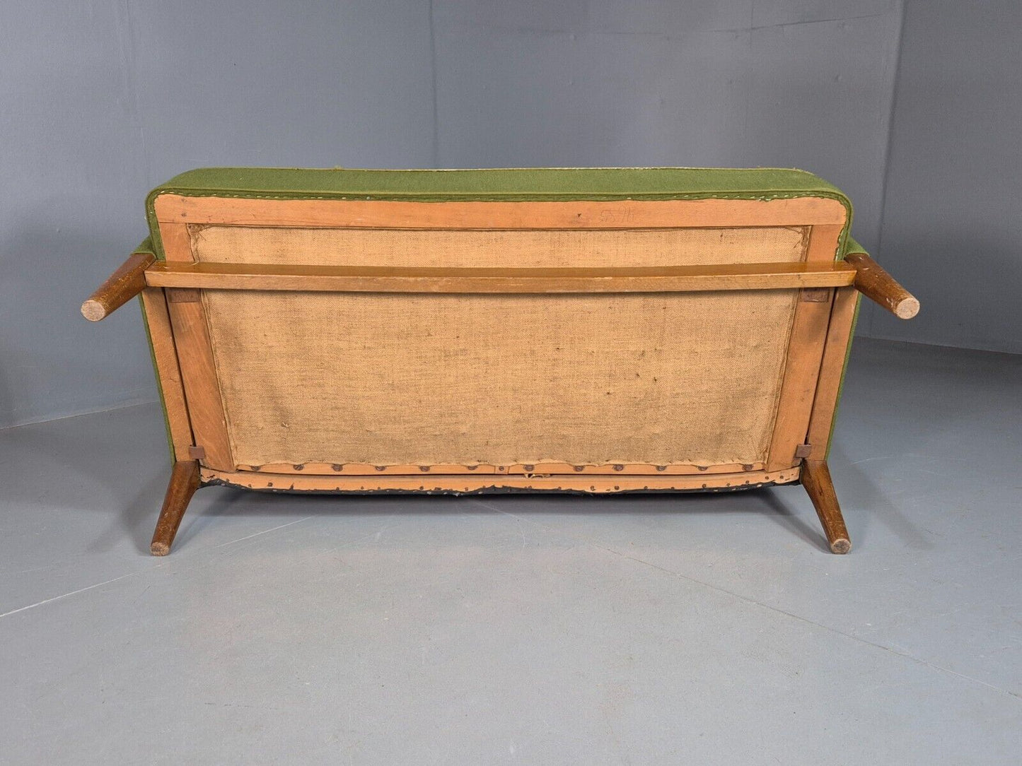 Vintage Danish 2 Seat Sofa Green Fritz Hansen 2 Seat 1950s MCM Retro EB8219 M2SS