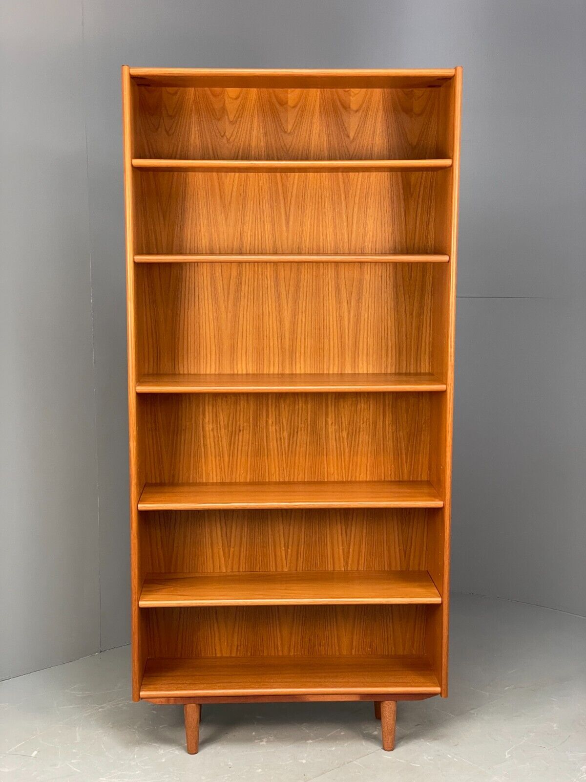 Vintage Danish Tall Teak Shelving Unit 1980s Retro Design EB7843 MWOO