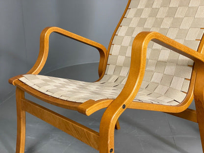 EB6140 Vintage Danish Bentwood Lounge Chairs Finn Østergard Style Beech MCM MBEN