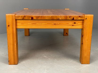 Large Vintage Scandinavian Solid Pine Coffee Table 1980s EB7840 MWOO