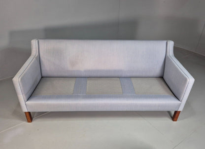 Vintage Danish 3 Seat Sofa Blue Wool 1950s Retro MCM EB7462 M3SS