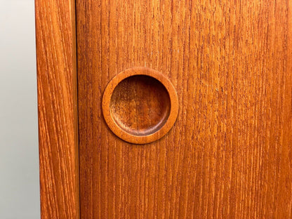 Vintage Danish Small Teak Cupboard Turned Circular Handles 1970s EB7837 MWOO